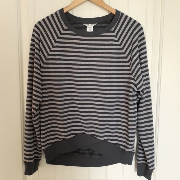 Hard Tail Blue Gray Striped Sweatshirt Size M - Picture 9 of 9